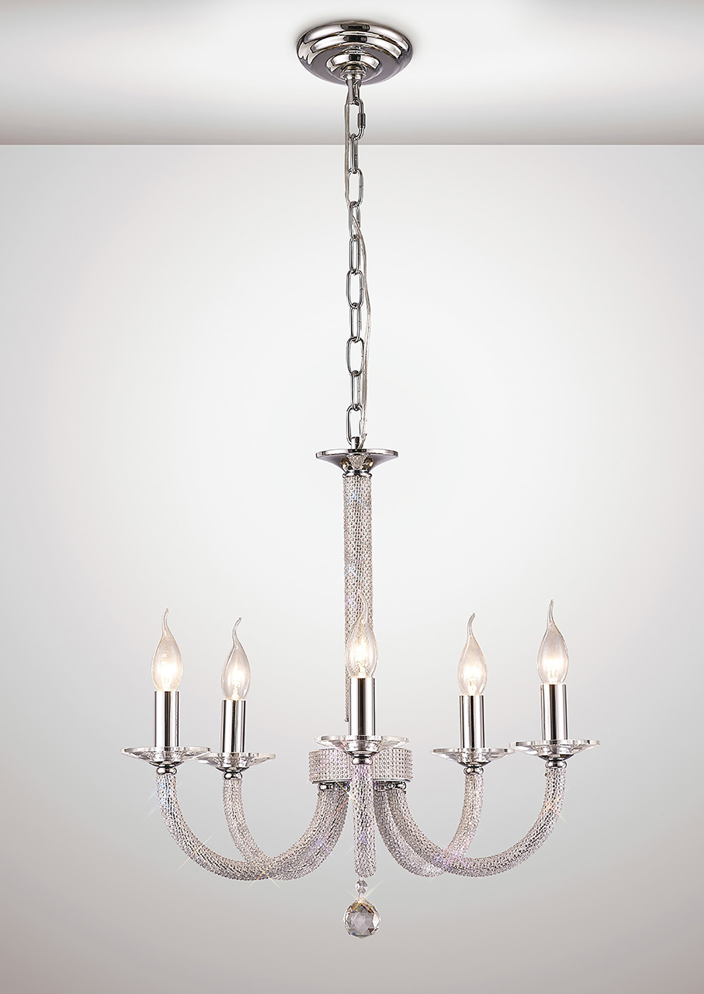 Elena Crystal Ceiling Lights Diyas Multi Arm Crystal Fittings